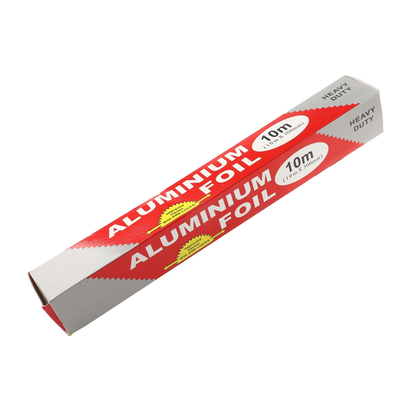 Heavy duty aluminum foil box angled view.