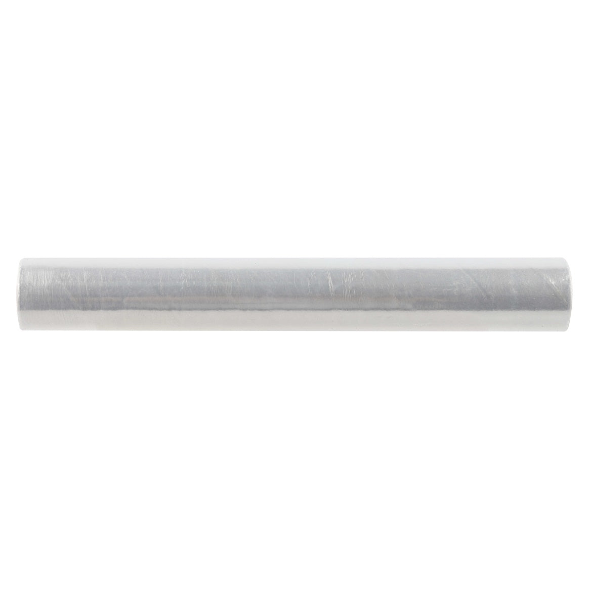 Close-up of transparent cling film roll.