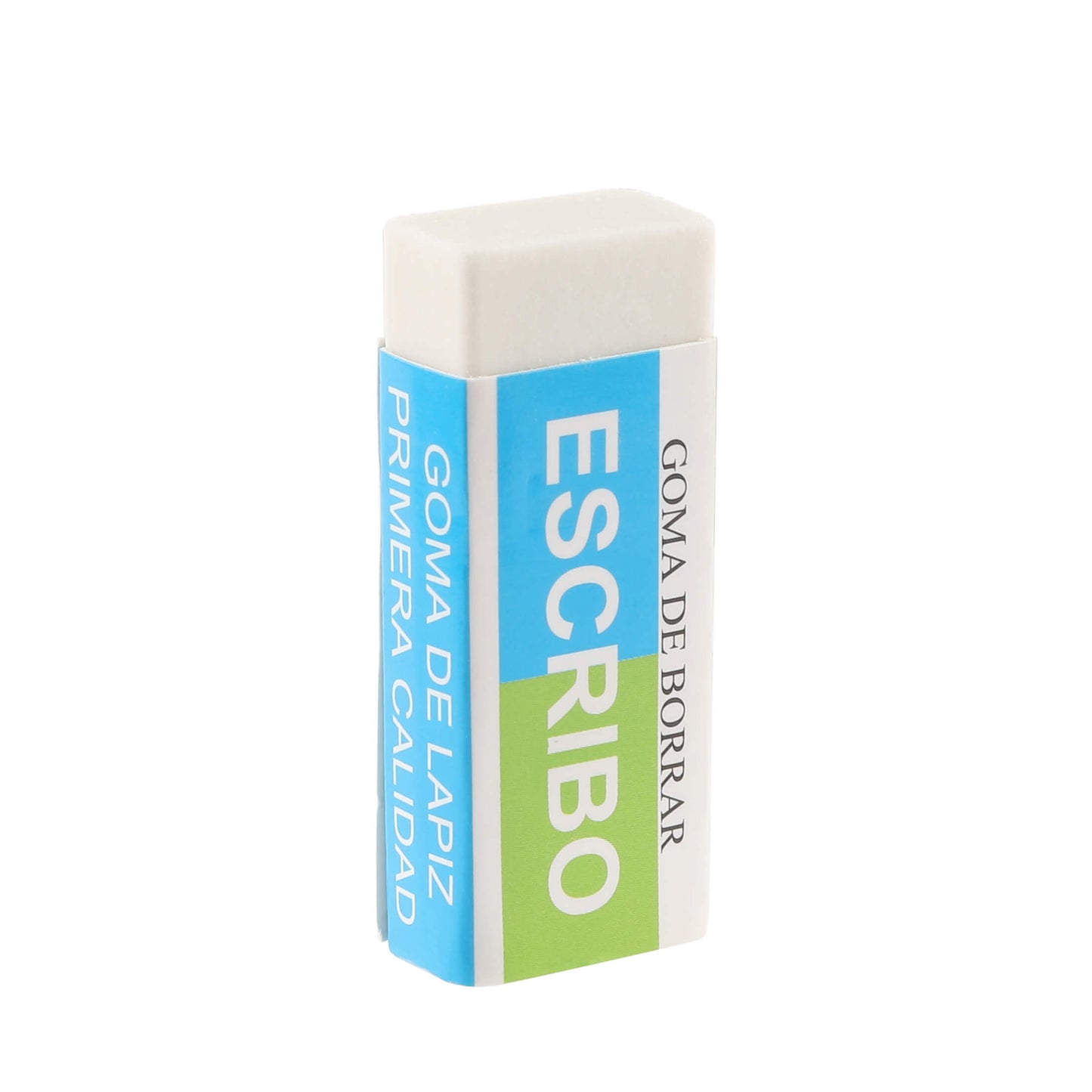 Close-up of a single ESCRIBO eraser standing vertically.