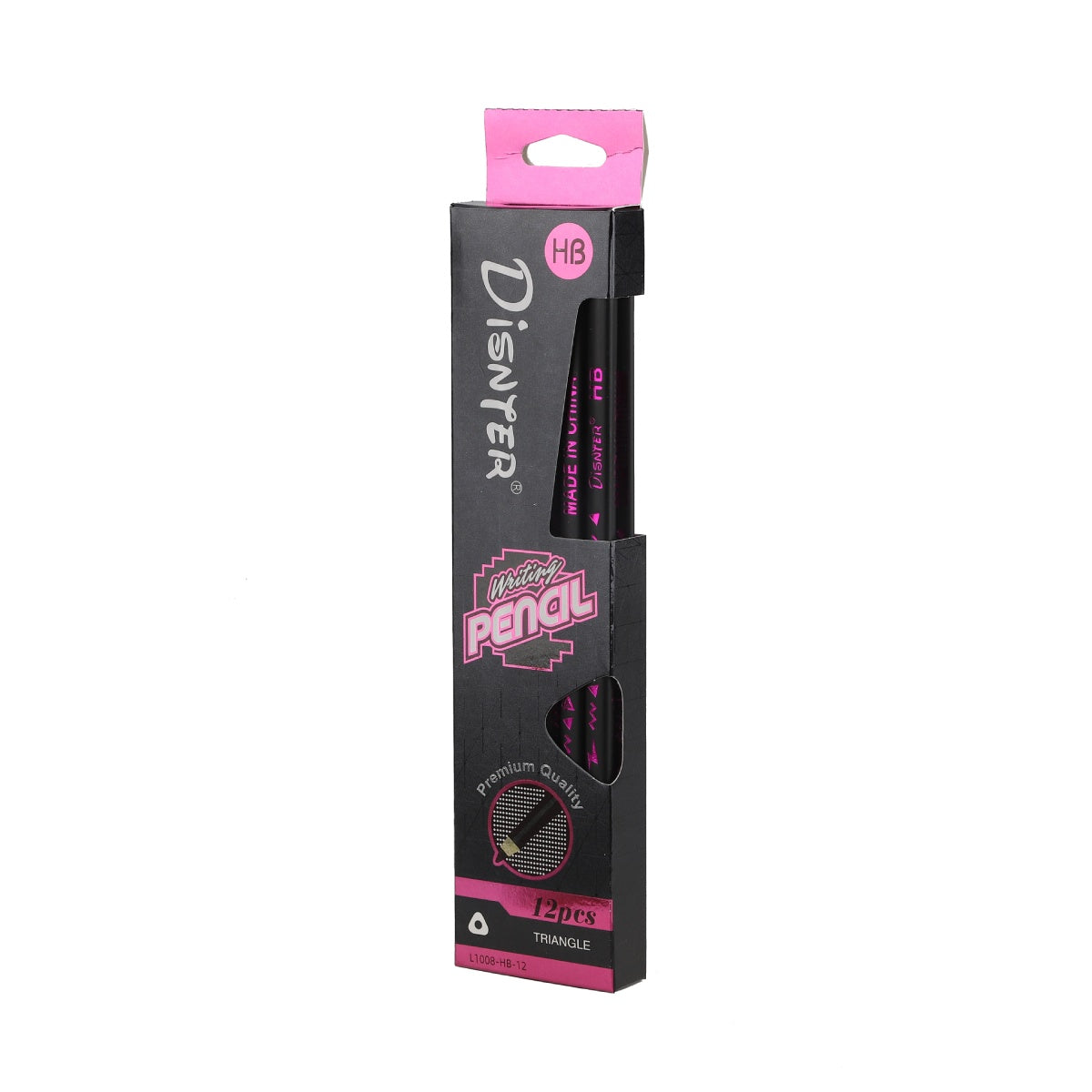 Pink packaging for a 12-pack of HB pencils, part of assorted color set.