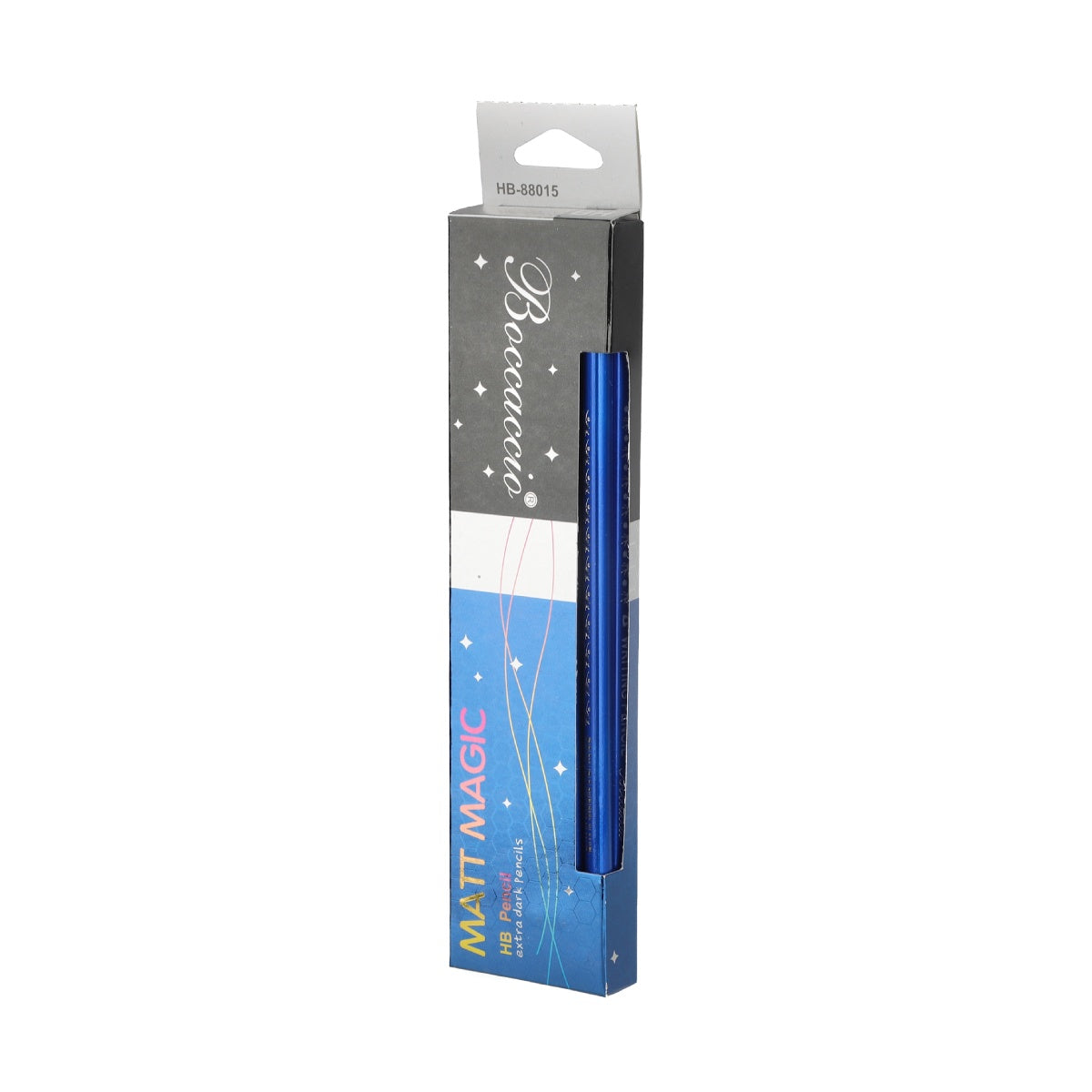 Blue HB pencil box with modern branding, 12 count.
