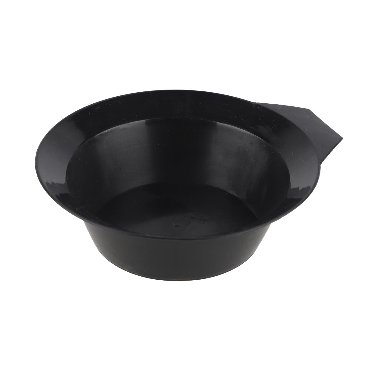 Salon-grade black plastic mixing bowl for hair dye or bleach.
