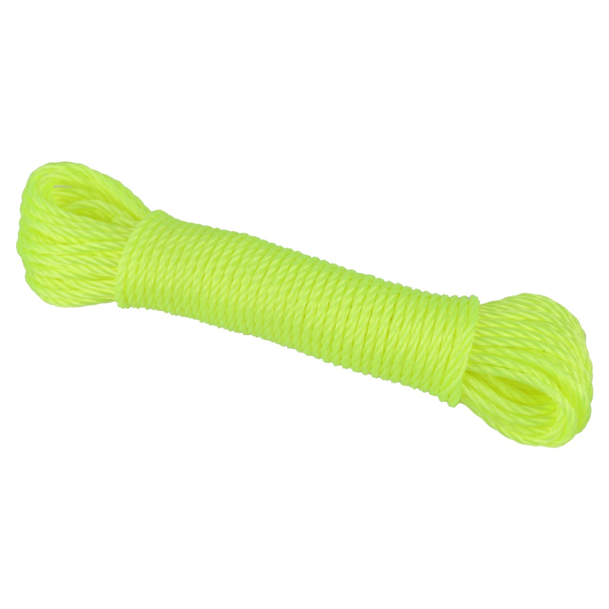 Light green 10m synthetic rope for home, garden, or outdoor use.
