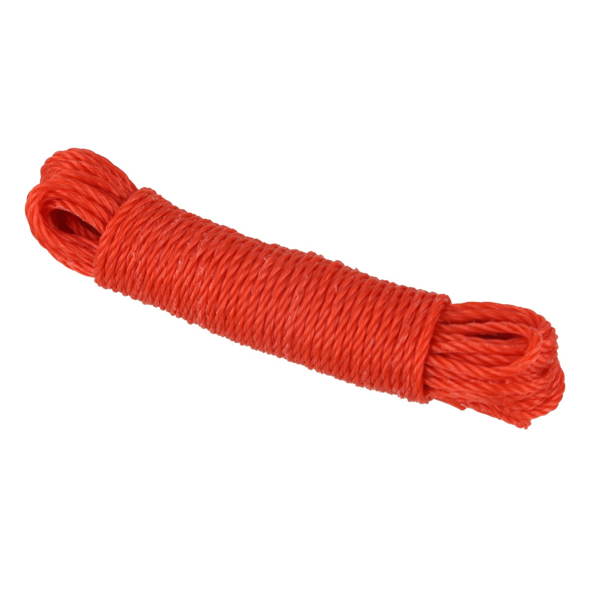 Durable red 10m rope ideal for bundling and DIY tasks.