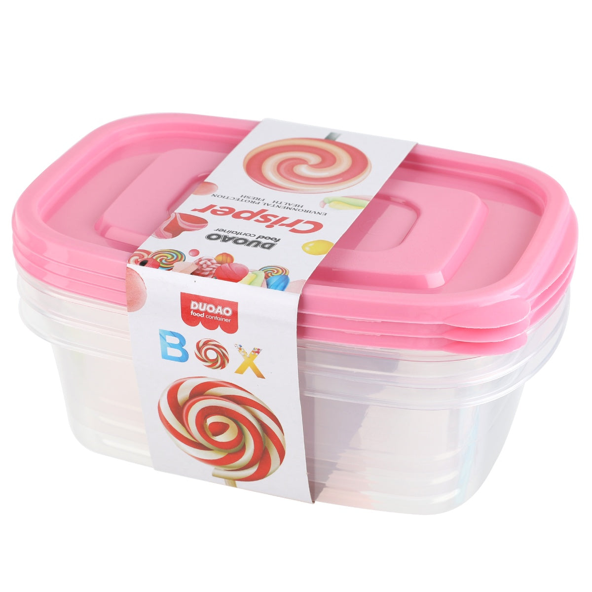 pink assorted food containers for storage.